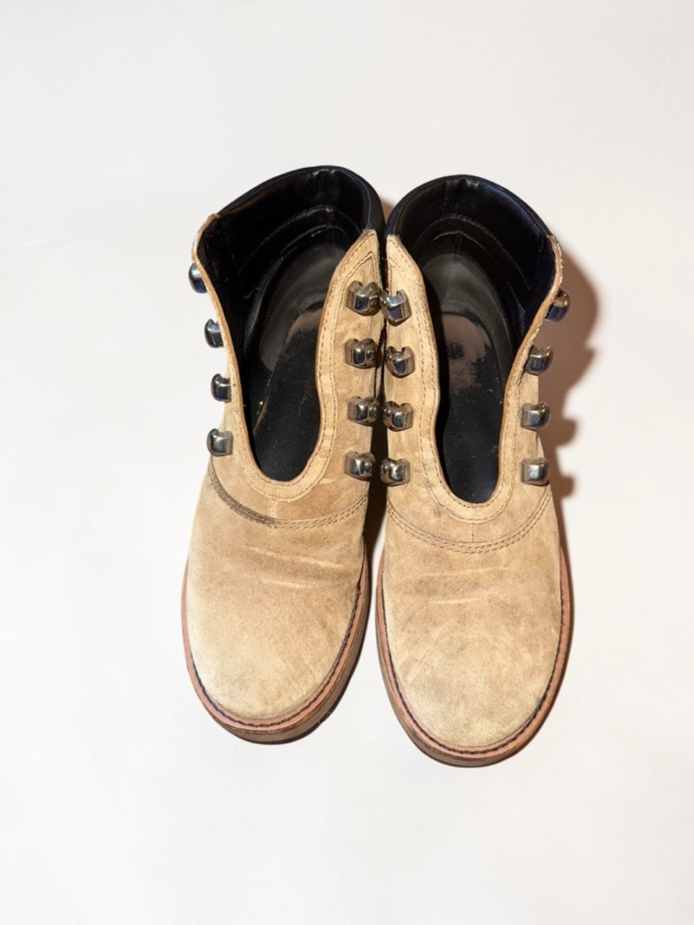 3.1 Philip Lim Tan Suede Dylan Hiking Boot (No Laces) W 9 - Picture 4 of 10